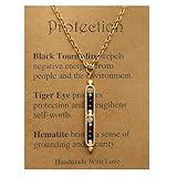 Healing Crystals and Stones Necklace Spiritual Crystal Necklace for Women Men Anxiety Necklace Empath Protection New Beginnings Gifts Crystal Pendant Necklace Healing Crystals Jewelry-protection