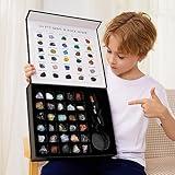 Rock Collection for Kids - 30 Pcs Rocks, Gemstones & Crystals Kit with Learning Guide,Mineral Education Set Geology Science STEM Toys, Earth Science Activity,Gifts for Boys & Girls