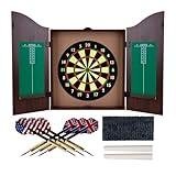 TG Dartboard Cabinet Set with Realistic Walnut Finish, brown, (15-DG910)