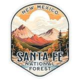 Santa Fe National Forest New Mexico Sticker 4 Inch Wilderness Trails Travel - Waterproof Vinyl Decal for Laptop Water Bottle Car Tumbler - Durable Aesthetic Long-Lasting Stickers for Adults ID44990