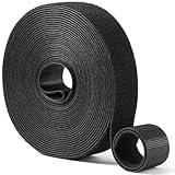 1in x 24ft | Hook and Loop Straps Heavy Duty | Double Sided Self-Gripping Strips | Reusable Multi-Purpose Wrap Roll for Home, Office, Data Center, and More