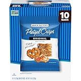 Snack Factory Pretzel Crisps, Original, 1 Oz Snack Bags, 10 Ct