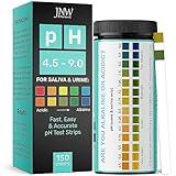 pH Test Strips for Urine and Saliva - 150 Litmus Paper pH Test Strips with Ebook, Quick & Easy pH Level Testing from 4.5-9.0, Ultimate Acidity Test Kit from JNW Direct