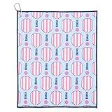 Millie Rose Pickleball Towels in Fashionable Prints - Cute 15x17 inch Microfiber & Cotton Athletic Towels with Carabiner Clip - Pickleball Accessories, Pickleball Gifts (Preppy Pickle)