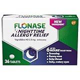 Flonase Nighttime Allergy Relief Tablets, Up to 6 Hours of Allergy Medicine - 36 Coated Tablets