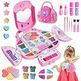 Topsolid Kids Makeup Kit With Mirror - Real Washable Makeup Set for Girls 5-8, Princess Toys Cosmetic Set, Christmas & Birthday Gifts for 3-8 Year Old Girls