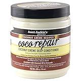 Aunt Jackie's Coconut Crème Recipes Coco Repair Deep Hair Conditioner, Delivers Nourishment, Stops Damage, Breakage for Natural Curls, 15 oz