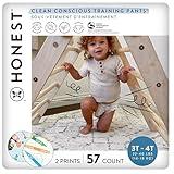 The Honest Company Clean Conscious Training Pants for Sensitive Skin | Hypoallergenic, Fragrance Free | Let's Color + See Me Rollin' | Size 3T/4T (32-40 lbs), 57 Count
