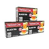 National Cup Black Tea Blend Flavourful, Smooth, Robust Caffeinated Black Tea Made with Natural Ingredients 100 Tea Bags Pack of 3, Served Hot or Iced