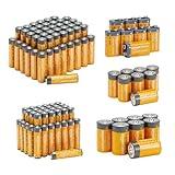 Amazon Basics 108 Count Alkaline Battery Super Value Pack - 48 AA + 36 AAA + 8 C + 8 D + 8 9Volt