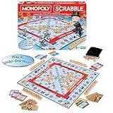 Monopoly Scrabble Game, Play in UNDER ONE HOUR, Score Your Scrabble Word - Move Your Token, By Winning Moves Games USA, Mash-Up of 2 of the World's Greatest Games, 2 to 4 Players Ages 8+ (1250)