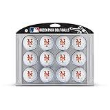 Team Golf MLB New York Mets Golf Balls, 12 Pack Dozen Regulation Size Golf Balls, 12 Pack, Full Color Durable Team Imprint