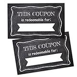 50 Coupon Cards, Chalk Blank Gift Certificates Redeem Vouchers for Business,Coupons for Mom, Wife,Husband, Business - Vouchers,Business Services Coupon to Offer Customer Rewards and Incentives