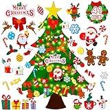 Max Fun DIY Felt Christmas Tree Set 3.2Ft with 41 Ornaments for Kids Toddlers Home Wall Hanging Felt Christmas Craft Kits Xmas Decoration Party Supplies