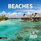 2025 Wall Calendar,Calendar 2025, November 2024 - December 2025, Wall Calendar BEACHES, 12" x 24" Opened,Full Page Months Thick & Sturdy Paper for Calendar Organizing & Planning