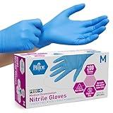 Medpride Medical Examination Nitrile Gloves| Medium Box of 200| Blue, Latex/Powder-Free, Non-Sterile Exam Gloves| Professional Grade for Hospitals, Law Enforcement, Tattoo Artists, First Response