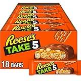REESE'S TAKE 5 Pretzel, Peanut and Chocolate Candy Bars, 1.5 oz (18 Count)