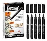 Dri Mark 5 Pack Counterfeit Bill Detector Marker Pen, Made in The USA, 3 Times More Ink, Pocket Size, Fake Money Checker - Money Loss Prevention Tester & Fraud Protection for U.S. Currency (Pack of 5)