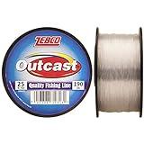 Zebco Outcast Monofilament Fishing Line, 190-Yards, 25-Pound, Low Memory and Stretch, High Tensile Strength, Clear