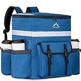 GoHimal Food Delivery Backpack, insulated delivery bags for Delivery Bike, Large Pizza Delivery Bag for HOT/COLD with 4 Pockets Reflective Strip for Uber Eat,Camping & Beach (Blue)