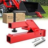 Nilight Clamp On Trailer Hitch 2" Ball Mount Receiver Adapter Compatible with Tractor Bucket Forklift Hitch Attachment for Deere Bobcat Bucket
