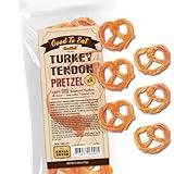 Gootoe Turkey Tendon Dog Treats, Pretzel (S) 6 Pieces per Pack, USA-Sourced Turkey Tendon, Natural Snack, Premium Puppy Chews, Hypoallergenic, Reseal Value Bags, Size for Small Dogs