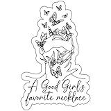 VIETSUN A Good Girl's Favorite Necklace Sticker, Laptop Stickers Funny, Morale Stickers, Funny Decal Stickers, Hardhat Stickers Funny, Work Stickers Funny, Hard hat Stickers for Women (3in)