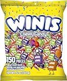 Winis Chewy Candy Original Variety Bag - Taffy Candies 150 individually wrapped pieces- Sharing Size 12 Oz Bag Halloween Assortment Mix