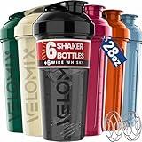 VELOMIX -6 PACK- Shaker Cups for Protein Shakes 28 oz - 6x Wire Whisk | Leak Proof Protein Shaker Bottle for Protein Shakes, Shaker Bottle Pack for Pre & Post Workout, Shaker Cup, Shaker Bottle Cups