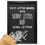 Letter Board Sign Skinny Felt Board with Pre Cut Letters 12x17 Inch Felt Letter Board Baby Announcement Board Letters Changeable Letter Boards Stand Message Board Letters Sign Board Felt Letterboard