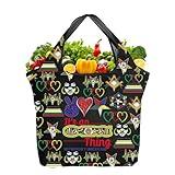 TOBGBE Eastern Star Gifts Bag It's An O Eastern Star Thing Foldable Reusable Grocery Bags Sorority Sisterhood Shopping Totes (O Eastern Star Thing F TE)