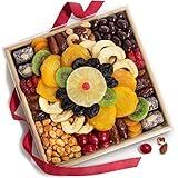 A Gift Inside Festive Holiday Dried Fruit, Nuts & Chocolates Gift Tray