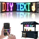 Scrolling LED Sign -Programmable LED Sign for Business, Flexible Digital Custom Text Pattern Animation Display, USB 5V Store Signs Bluetooth App Control for Party, Bar, Hotel (23''x5'')