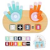 TOP BRIGHT Educational Learning Number Toys for Toddlers 2-4 Years, Kids Finger Counting Math Number Blocks Homeschool Supplies, Montessori Toys for 3 4 5 Year Old