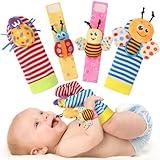 Bloobloomax Baby Rattles Toys for 0-12 Month, Infant Girl Boy Toys for Babies 3-6 Months, Newborn Hand & Foot Toys for 0 to 9 Months, Baby Shower Gifts Set with Wrist Rattle Socks