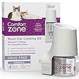 Comfort Zone 30 Day Starter Kit; 1 Multicat Diffuser & 1 Refill; Cat Calming Pheromone; Reduce Stress, Aggression, Fighting, Urine Marking, Scratching
