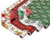 American Greetings 160 sq. ft. Christmas Wrapping Paper Bundle, Rustic Designs (4 Rolls 30 in x 16 ft.)