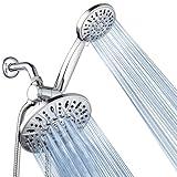 AquaDance 7" Premium High Pressure 3-Way Rainfall Combo for The Best of Both Worlds - Enjoy Luxurious Rain Showerhead and 6-Setting Hand Held Shower Separately or Together - Chrome Finish - 3328