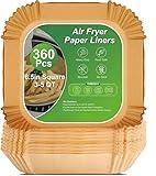 360 Pcs 6.5” Air Fryer Liners Disposable, Air Fryer Parchment Paper Liners Disposable, Non-Stick & Non-Leak Parchment Paper Liners for Airfryer Basket, Deep Fryer Parts & Accessories (6.5 INCH)