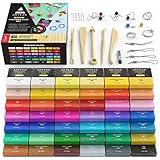 Arteza Polymer Clay Kit, Modeling Clay Oven Bake for Adults and Teens with 5 Sculpting Tools, 42 Colors, Made for Clay Earrings, Jewelry Making and Crafts