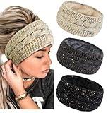 Winter Headbands for Women Ear Warmers, Warm Headbands for Women Winter Accessories for Women, Cold Weather Headbands for Women Fleece Lining Headbands Christmas Gifts