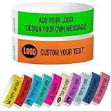 Wrist Bands for Events Custom Wristbands for Events Personalized Wristbands Tyvek Custom Wristband Customized Paper Arm Bands for Business Logo Party Custom Wrist Band Customizable Bracelet