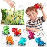 ALASOU Baby Dinosaur Car Toys with Playmat/Storage Bag|1st Birthday Gifts for Toddler Toys Age 1-2|Baby Toys for 1 2 3 Year Old Boy Birthday Gift for 12-18 Month|Stocking Stuffers for Toddlers 1-3