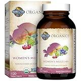 Garden of Life Organics Vitamins for Women 40 Plus - 120 Tablets, Womens Multi 40 Plus, Vegan Vitamins for Women Over 40, Hormone & Breast Health Support Blend, Whole Food Womens Multivitamin