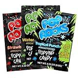The Hampton Candy Company Pop Rocks Candy 3 Pack, Watermelon, Strawberry, Tropical Punch