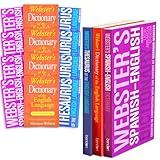 Websters Dictionary 2025 Set for Students, Kids, Adults - Complete Reference Book Bundle with 12 Mini English Dictionaries, English- Spanish Dictionaries, Thesauruses for Libraries, Classrooms, More | Classroom Dictionary Set