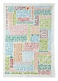 The Unemployed Philosophers Guild First Lines of Literature Dish Towel - 100% Cotton Novelty Kitchen Dish Towel Featuring 39 Famous Opening Lines, 18" x 25.5"