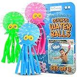 ArtCreativity Octopus Water Balls (Pack of 3), Pool Toys for Toddlers 1-3, Sensory Stress Relief Toy for Kids, Beach Water Toys & Swimming Toy for Toddlers, Cute Goodie Bag Fillers for Boys & Girls