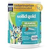 Solid Gold SeaMeal Cat Probiotic & Dog Probiotics for Digestive Health - Kelp Powder Cat & Dog Supplement w/Prebiotics & Digestive Enzymes for Skin, Coat, & Gut + Immune Support (8 Ounce (Pack of 1))