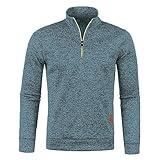 WHLBF Men's Athletic Shirts Long Sleeve 1/4 Zip Lightweight Fleece Lined Active Pullover Workout Shirts Sweatshirt Sky Blue